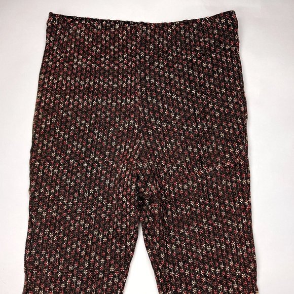 Free People Party Pull On Flared Pants Women L EUC Stretch Lined Elastic Waist‎ - Picture 4 of 15
